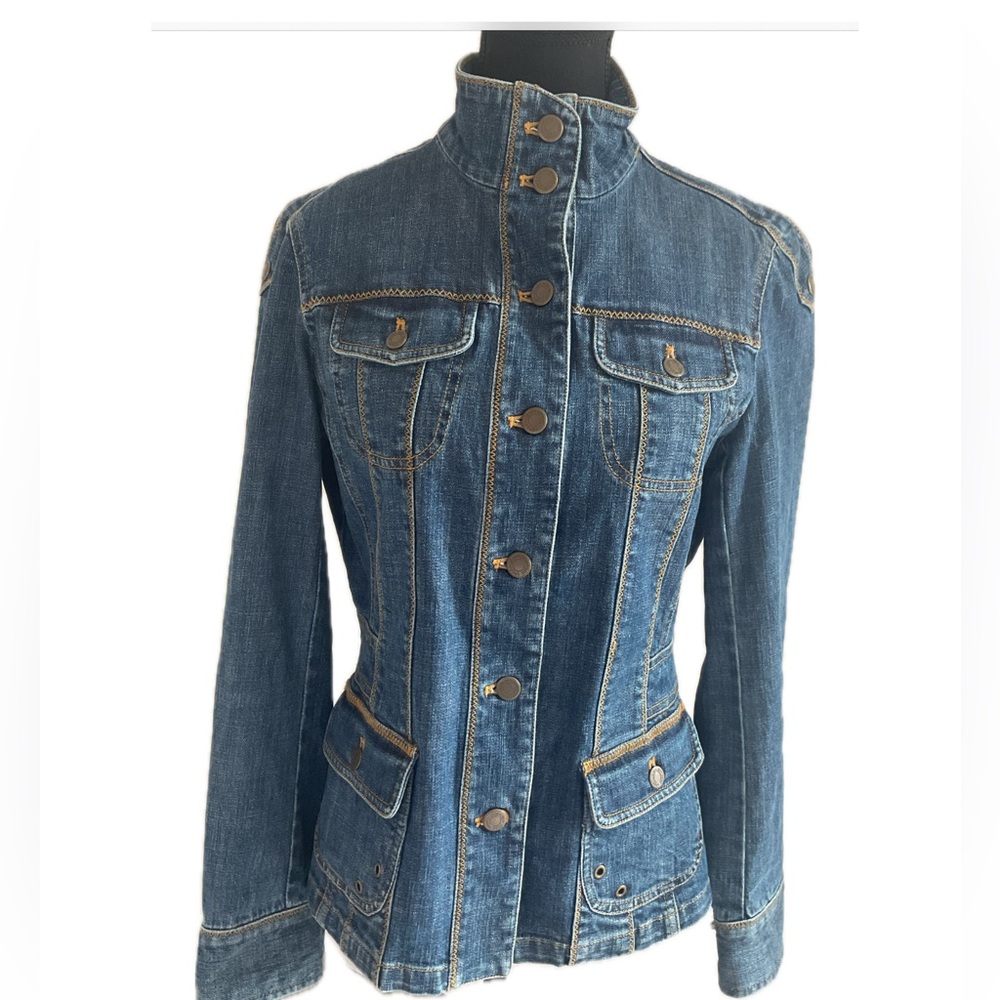 JONES NEW YORK SPORT  Retro Stylish Blue Denim Jacket
